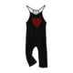 thumbnail image 5 of Odeerbi 5-14 Años Niñas Traje de Verano Amor Imprimir Camisola Romper Overalls Casual Bib Pantalones Generales Con Bolsillos, 5 of 6