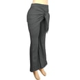 thumbnail image 6 of AKOEE Flared Leggings for Women Tie Front Skirted High Waist Stretchy Bell Bottoms Yoga Workout Casual Pants (M, Dark Gray), 6 of 8