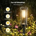 thumbnail image 4 of Solar Pathway Lights Outdoor, Bright Solar Path Lights Outside Garden Lights IP65 Waterproof, Solar Walkway Lights Solar Powered Landscape Lights for Driveway Lawn Patio Sidewalk Yard, 4 of 24
