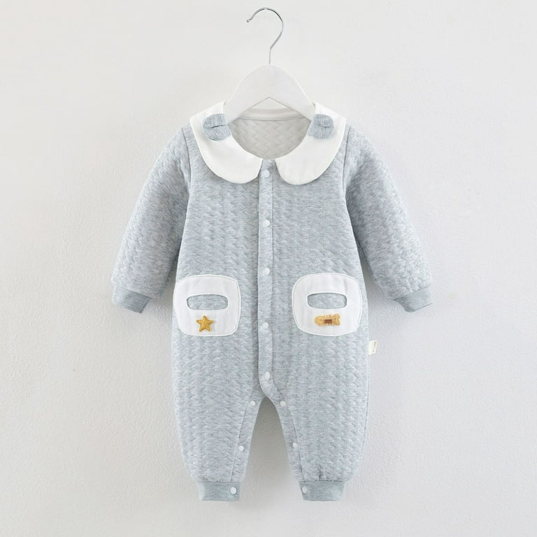 Newborn Baby Bodysuit Winter Thickened Clothes Baby Clothes Boy's Climbing  Clothes One Piece Clothes Baby Girl Onesies
