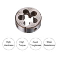 thumbnail image 3 of Uxcell M16 x 1.5 Threading Die and 38mm (M12-M16) Round Holder Die Stock Wrench Set, 3 of 7