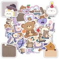 thumbnail image 4 of 35pcs Playful Animal Stickers Cute Bear Stickers Charming Animal Decals for Luggage Notebook Phone, 4 of 9