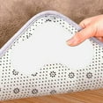 thumbnail image 1 of 12PCS Premium Cushioned Non-Slip Rug Pad Prevents Curling  Moving  Sliding  & Slipping - Anchors Carpet To Your Floor(White-Small), 1 of 8