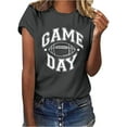 thumbnail image 2 of Tittly T Shirts for Women Graphic Tees Football T Shirts Women Cute Football Graphic Tee Tops Funny Sunday Casual Short Sleeve Tee Shirts Tshirts Shirts Tops for Women Trendy Dark Gray XL, 2 of 4