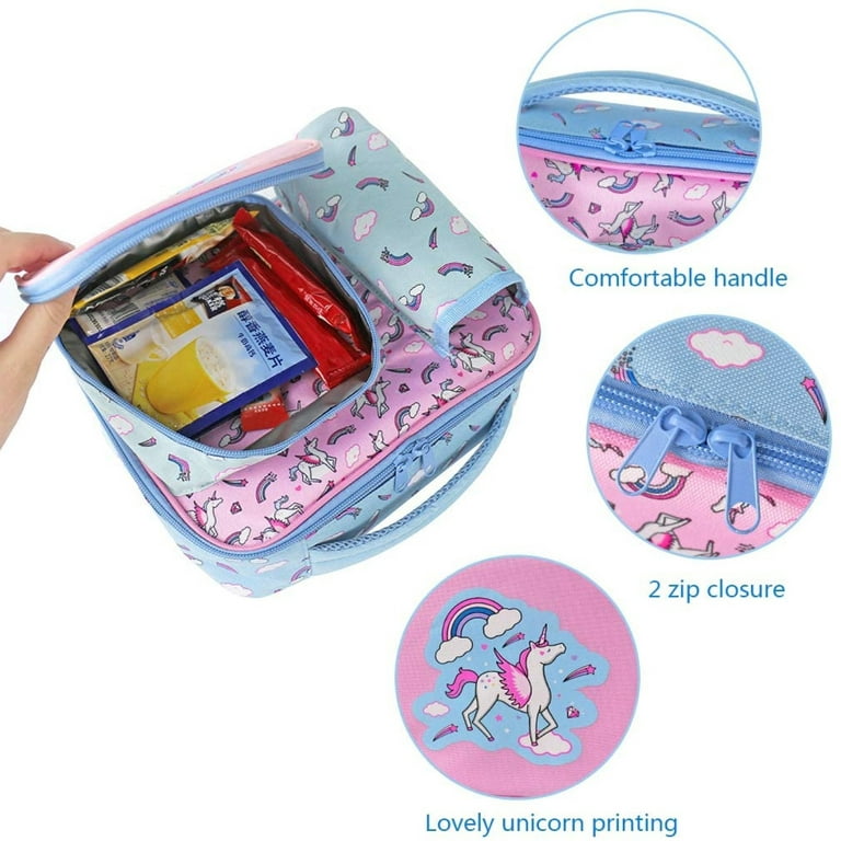 IvyH Kids Lunch Bag Insulated Reusable Lunch Box,Large Thermal