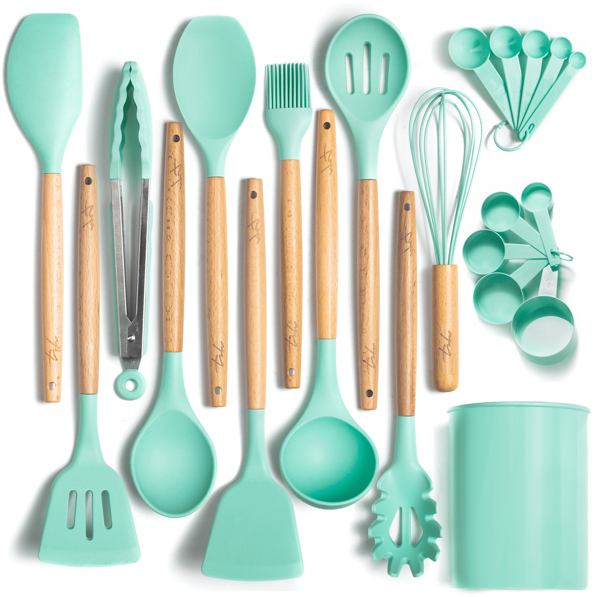 Three-Sixty Home ODORLESS 13 Pc Silicone Cooking Utensils Set with