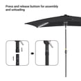 thumbnail image 4 of ACEGOSES 10 x 7ft LED Outdoor Patio Umbrellas,Aluminium Frame Table Umbrella for Garden,Deck and Pool,Black, 4 of 8