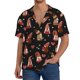 thumbnail image 1 of Balery Valentine Gnome Camisa Casual de Manga Corta con Botones para Hombre, Texturizada, Estilo Cubano, para Playa, Verano-XX-Large, 1 of 5