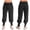 Black, variant on Sxiwei Men's Pirate Pants Medieval Renaissance Viking Lace Up Ankle Banded Pants Trousers Black L
