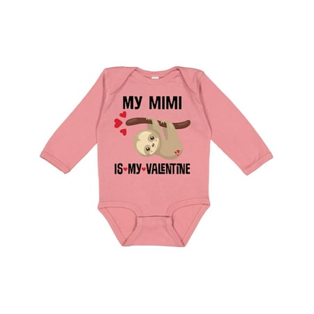 

Inktastic My Mimi Is My Valentine Gift Baby Boy or Baby Girl Long Sleeve Bodysuit
