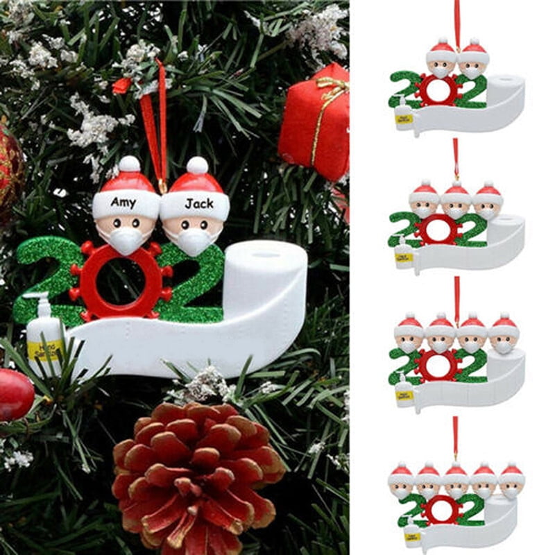 2020 Isolation Survivor Family Custom Printing Shower Curtain Bathroom Floor Mat Base Mat Toilet Mat 4PCS Autotipps Christmas Home Decor Isolation Party Products Personalization 1-7 Family Members