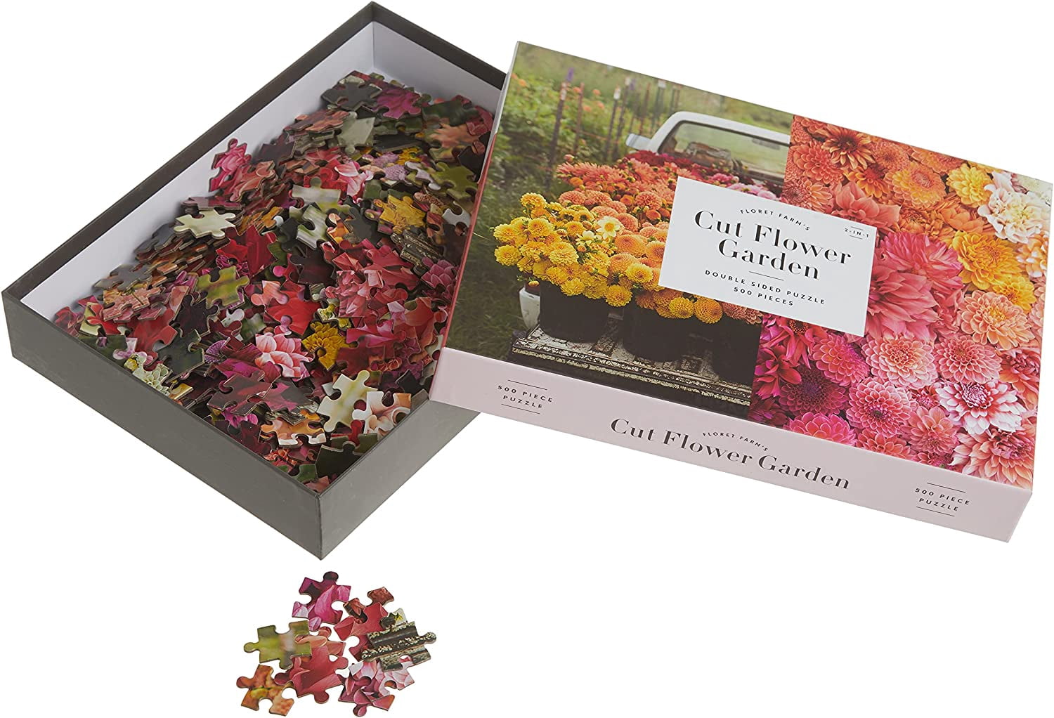 Galison - Floret Farm's Cut Flower Garden 2-Sided 500 Piece Jigsaw Puzzle