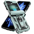 thumbnail image 2 of ELEHOLD Case for Galaxy Z Flip 6,Military Grade Protection Kickstand Metal Ring Holder Dual-Layer Heavy Duty TPU+PC Shockproof Case For Samsung Galaxy Z Flip 6 5G 2024,Green, 2 of 9