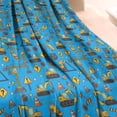 thumbnail image 3 of Cartoon Construction Vehicles Signs Blue Pattern Blanket,Comfortable Soft Flannel Throw Blanket,All Season,Warm Lightweight Blankets for Sofa Bed Couch Living Room Chair,60"x80", 3 of 4