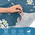 thumbnail image 4 of Coolnut Daisy Floral Steelblue Trolley Bag Curtain Drape, 54" x 18" Curtain Window Treatments for Kitchen, Bedroom, Bathroom, Living Room Home Decor, 4 of 6