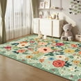 thumbnail image 4 of DUKINO 6x9 Area Rug, Floral Rugs for Living Room, Lightweight Non Slip Washable Indoor Low Pile & Non-Shedding Boho Design Carpet for Bedroom, Living Room, Dining Room, Green, 4 of 7