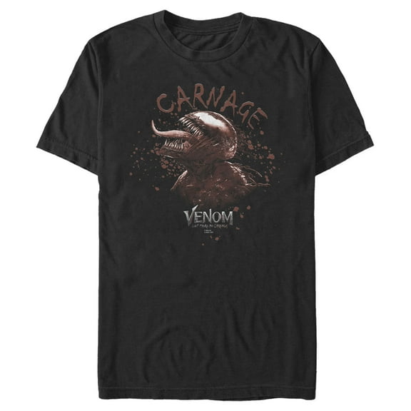 Men's Marvel Venom: Let There be Carnage Chilling Carnage Splatter Graphic Tee Black 3X Large