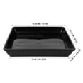 Baluue 2-Pack Black Plastic Plant Saucers for Indoor Use, Planter Trays ...