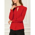 thumbnail image 2 of Blusas de gade manlarcon cuello alto Allegra K rojo XL, 2 of 6