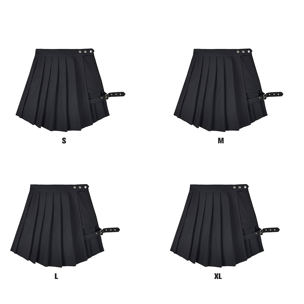 Pleated Half Skirt Girls Summer Lightweight Portable Punk