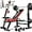 Cranberry, variant on OPPSDECOR 600lbs 6 in 1 Weight  Set with Squat Rack Foldable  Press with Removable Foot Catch Adjustable Workout  for Home Gym