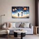 thumbnail image 5 of Póster de lienzo con dos niños bailando con globos en el cielo nocturno, decoración de dormitorio, paisaje deportivo, decoración de oficina, regalo, estilo marco, 20 x 30 cm, 5 of 8