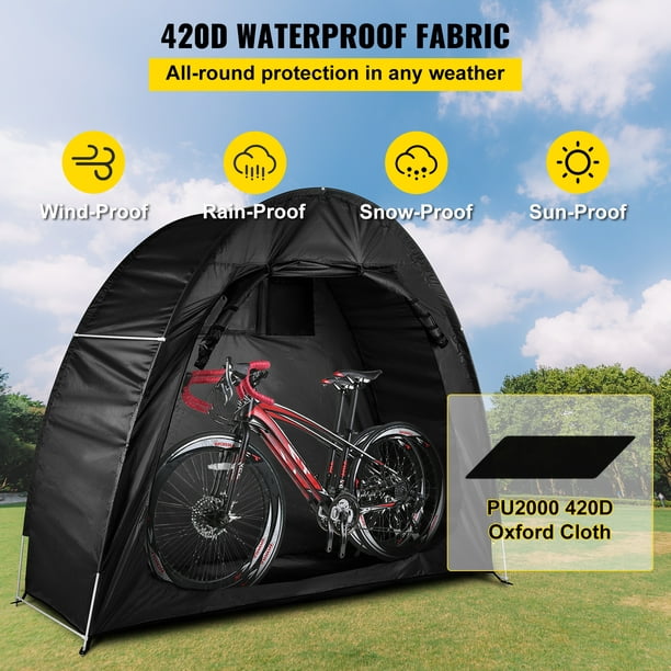 Tente de rangement pour vélo d'extérieur, bâche imperméable pour tondeuse à  gazon et outils, couverture de vélo portable extra large