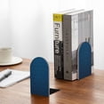 thumbnail image 5 of Pofeuu Dark Blue Print Large Bookend Hold Heavy Books- Wood Bookends for Heavy Books Heavy Duty Book Ends Wood Bookends for Office Desk Non-Skid, 5 of 7