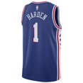 thumbnail image 3 of Men's Nike James Harden Royal Philadelphia 76ers Swingman Jersey - Icon Edition, 3 of 3