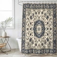 thumbnail image 6 of Southwestern Boho Blue Shower Curtain Set - Standard 72" x 72" Washable Bathtub Curtain with 12 Hooks, Ethnic Geometric Country Waterproof Fabric Stall Shower Curtains for Bathroom/Bathtub Décor, 6 of 6