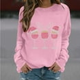 thumbnail image 3 of Gytharion Christmas Sweatshirts for Women Funny Casual Christmas Wine Glass Graphic Pullover Top Loose Cozy Rhinestones Long Sleeved Crew Neck Winter Xmas Sweatshirt, 3 of 6