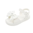 thumbnail image 5 of Ymyiu Toddler Girl Sandals Girl's Dress Flat Sandals Sparkly Rhinestone Summer Open Toe Teens Slides Size 11.5 (White,Little Kids 11.5), 5 of 9