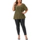thumbnail image 2 of Blusas de lentejuelas para mujeres de tallas grandes, con hombros al aire, de manga corta, camiseta brillante para fiestas, blusa sexy 3X dorada, 2 of 6