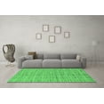 thumbnail image 3 of Ahgly Company Indoor Rectangle Checkered Emerald Green Modern Area Rugs, 2' x 4', 3 of 4