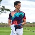 thumbnail image 3 of Honeii Colorful Surreal Landscape Print Polo Shirt, A Classic Short-Sleeved, Button-Down Golf Shirt for Men,Mens Polo Shirts Short Sleeve-3X-Large, 3 of 6