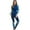 Navy, variant on Charmo Women Half-Zipper Floral One Piece Surfing Wetsuit