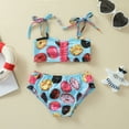 thumbnail image 2 of Toddler Swimsuit Girl Summer Cartoon Print Holiday Two Piece Swimwear Swimsuit Bikini Baby Girl Bathing Suit,Size 12 Months-18 Months, 2 of 7