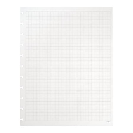 TUL Custom Note-Taking System Discbound Refill Pages, 8.5" x 11", Letter Size, Graph Ruled, 100 Pages (50 Sheets), White