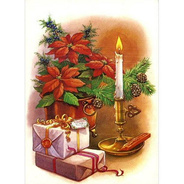Pintura de diamante (DB7113) Kit 5D Diamante de imitación DIY Candelabro Cuadrado Artesanía 20X30cm Hugtrwg Para estrenar