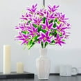 thumbnail image 5 of Artificial Baby'S Breath Lilies Bouquet - 18 Heads Pink Silk Flowers for Home Wedding Decor, 5 of 6
