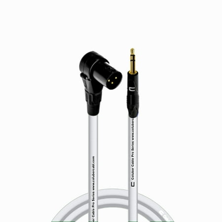 Columber Cable - Right Angle 3-Pin XLR Male to 3.5 TRS Male 3-Pin Connector
