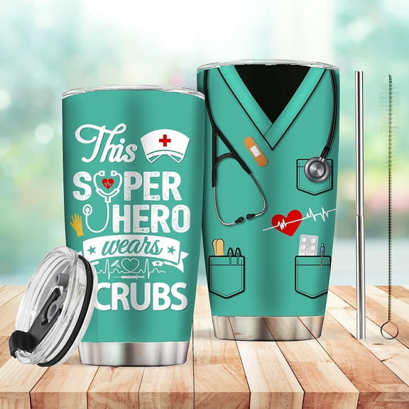nurse gifts for Women Men,Retirement 20oz Tumbler with Lid and Strawfor,Stainless Steel Tumbler,Double Wall Insulated Coffee Mug Cup for Cold & Hot Drinks