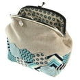 thumbnail image 2 of Crafts To Go Coin Purse Crochet Kit Blue/Green DIY Wallet, 2 of 2