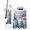 Color 2, variant on Bathroom Accessory Set 6 Piece Serene Watercolor Mountain Landscape Misty Pines Trash can, Toothbrush Holder, Toothbrush Cup, Soap Dispenser, Soap Dish, Toilet Brush Holder