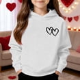 thumbnail image 2 of Hoodies for Girls Valentines Day Sweatshirt Long Sleeve Heart Sweatshirts Crew Neck Pullover Sweatshirt Clothes for Kids 4-5 Years, 2 of 4