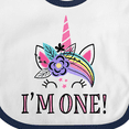thumbnail image 4 of Inktastic First Birthday Unicorn for Girl Girls Baby Bib, 4 of 4