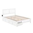 thumbnail image 5 of Zen Zone Bed with Footboard & Drawers - Solid Wood Platform Bed Frame - White Finish, 5 of 6