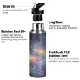 thumbnail image 3 of 600ml Vacuum Insulated Sports Water Bottle with Foldable Straw Stainless Steel Portable Thermos Cup Vibrant and Colorful Universe, 3 of 7