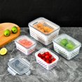 thumbnail image 4 of Contenedores de almacenamiento de verduras, drenables, apilables para almacenar productos, cajas de almacenamiento de alimentos para frutas y verduras frescas, 4 of 5