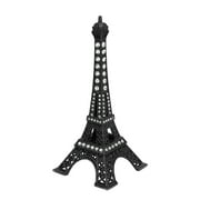 Unique Bargains Rhinestone Detail France Eiffel Tower Statue Model Ornament 5' Black
